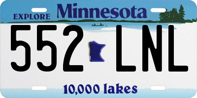 MN license plate 552LNL
