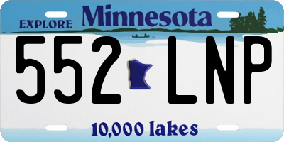 MN license plate 552LNP