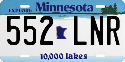 MN license plate 552LNR