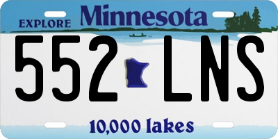MN license plate 552LNS