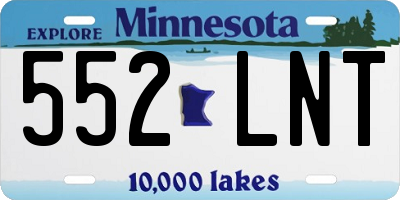 MN license plate 552LNT
