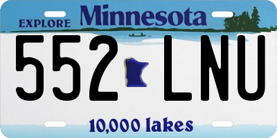 MN license plate 552LNU