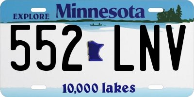 MN license plate 552LNV