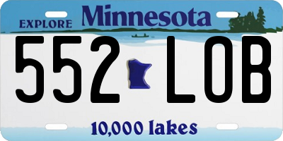 MN license plate 552LOB
