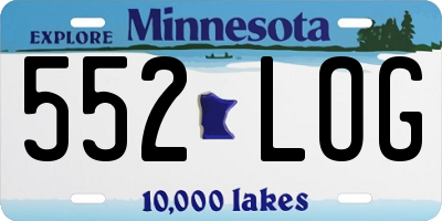 MN license plate 552LOG
