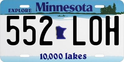 MN license plate 552LOH
