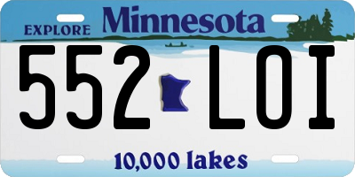 MN license plate 552LOI