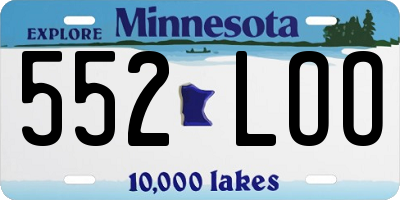 MN license plate 552LOO