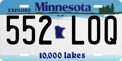 MN license plate 552LOQ