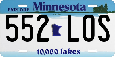 MN license plate 552LOS