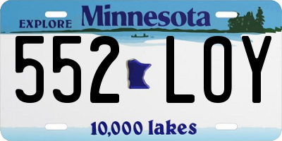 MN license plate 552LOY