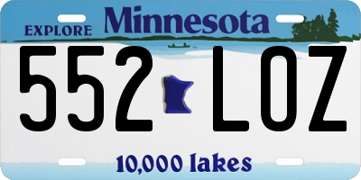 MN license plate 552LOZ