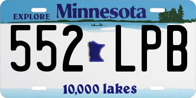 MN license plate 552LPB