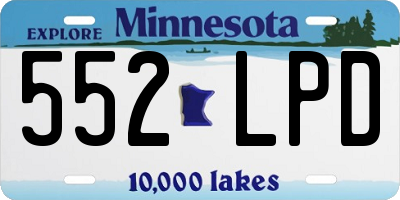 MN license plate 552LPD