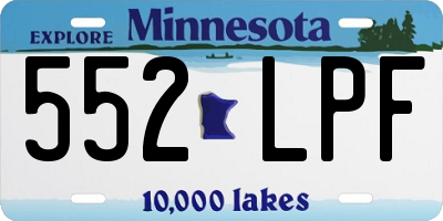 MN license plate 552LPF