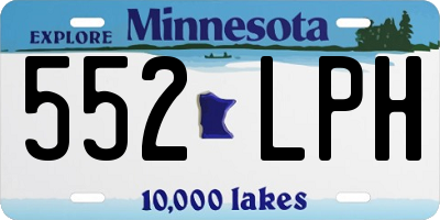 MN license plate 552LPH