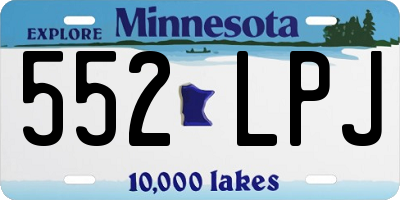 MN license plate 552LPJ