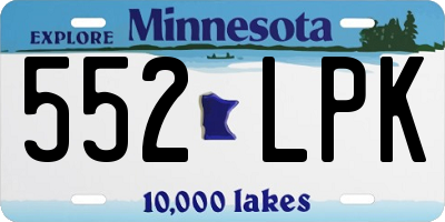 MN license plate 552LPK