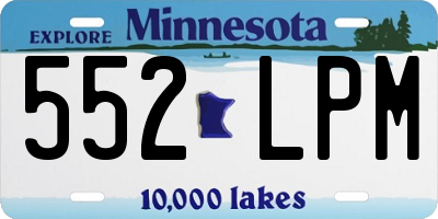 MN license plate 552LPM