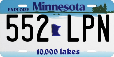 MN license plate 552LPN