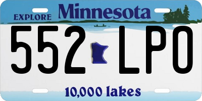 MN license plate 552LPO