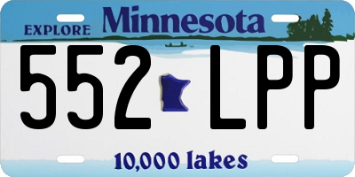 MN license plate 552LPP