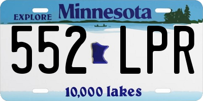 MN license plate 552LPR