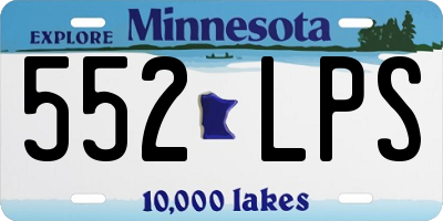 MN license plate 552LPS
