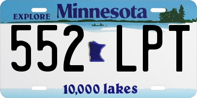 MN license plate 552LPT