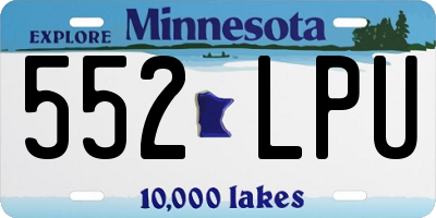MN license plate 552LPU