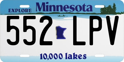 MN license plate 552LPV