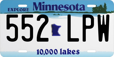 MN license plate 552LPW