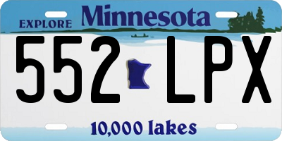 MN license plate 552LPX