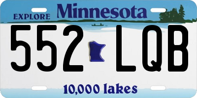 MN license plate 552LQB