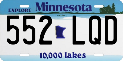 MN license plate 552LQD