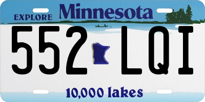 MN license plate 552LQI