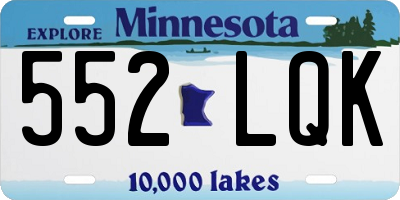 MN license plate 552LQK