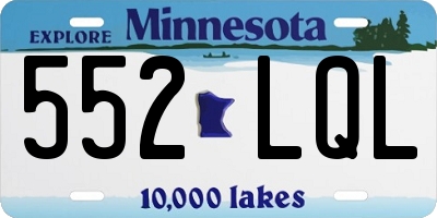 MN license plate 552LQL