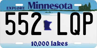 MN license plate 552LQP