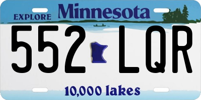 MN license plate 552LQR
