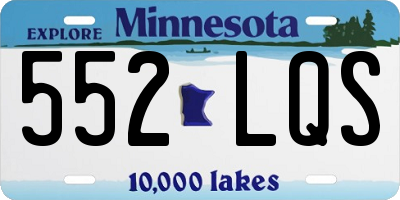 MN license plate 552LQS