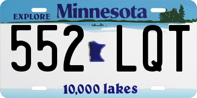 MN license plate 552LQT