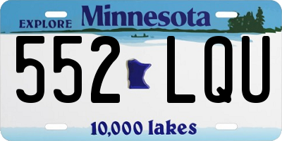 MN license plate 552LQU