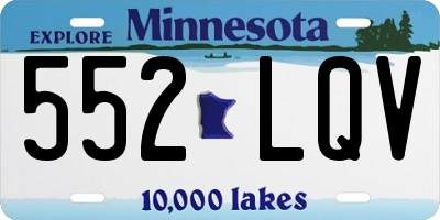 MN license plate 552LQV
