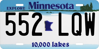 MN license plate 552LQW