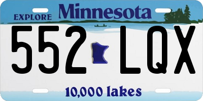 MN license plate 552LQX