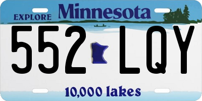 MN license plate 552LQY