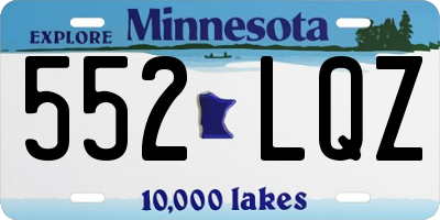 MN license plate 552LQZ