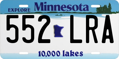 MN license plate 552LRA