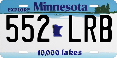 MN license plate 552LRB